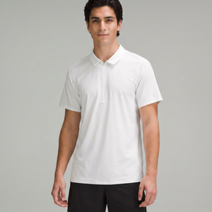 Men's for <b>Zip</b>-<b>Up</b> Sportswear Jersey Print 100% Cotton Pocket Anti-Wrinkle Short Sleeve Relax Fit Tennis Shirt - Product Image 1