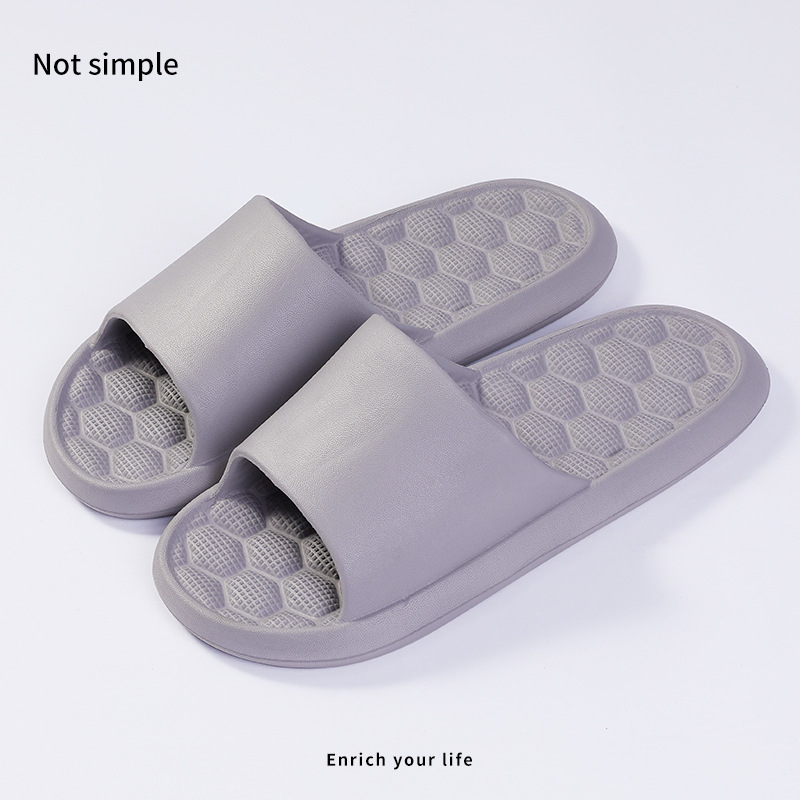 Fashion PVC Bathroom Slippers Non Slip EVA Shower Slides Sandals for Women