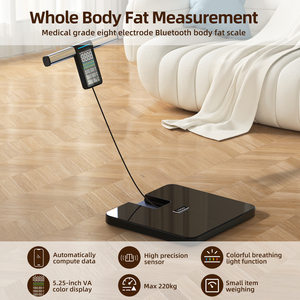 Báscula de grasa corporal de 220kg al por mayor única con análisis de IMC, aplicación inalámbrica de seguimiento de pérdida de peso inteligente Bluetooth - Product Image 5