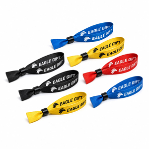 Bracelet tissé promotionnel en polyester imprimé pour événements et causes caritative - Product Image 2