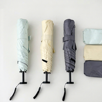 Parapluie ultra léger en plumes avec cadre renforcé à trois plis, protection contre la pluie et les UV, style japonais
