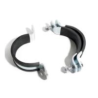 Collier de serrage métrique anti-vibration avec revêtement en caoutchouc, en acier galvanisé à chaud, 20-114 mm, DIN, pour conduites de CVC et de lutte contre l'incendie, personnalisable OEM