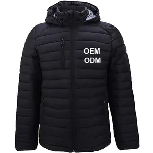 Factory mens coats custom winter jacket men lightweight puffer jacket ultra light goose white duck down coat for men