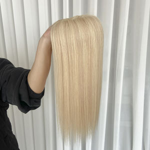 Listo para Enviar, Topper Mono 5x5 de Cabello Humano Europeo, Topper de Cabello Humano Liso con Balayage para Mujer - Product Image 6