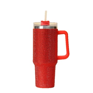 Venta superior Botellas de agua al por mayor Vaso Sublimación Aislamiento al vacío Botella DE AGUA DE ACERO INOXIDABLE Accesorios para tazas Taza de 40 oz Rojo - Product Image 1