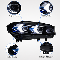 Ensemble de phares LED BK pour BMW X5 2014-2018, yeux de serpent, projecteur DRL, clignotant séquentiel, plug and play