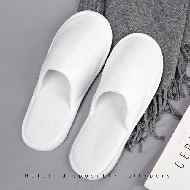 China Manufacturer Velour Coral Velvet Cloth Fabric Disposable Slippers Hotel