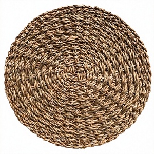 Set de table rond en jute et rotin, tissé, décoration naturelle pour la maison, pour table de salle à manger d'hôtel, fabriqué au Bangladesh - Product Image 2