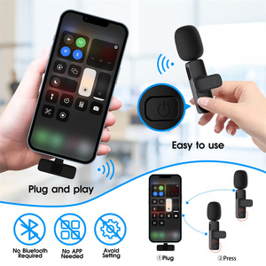 2023 Vente chaude Lavalier 2-en-1 Microphone sans fil Type C, suppression du bruit, pour les appels audio et vidéo enregistrés - Product Image 5