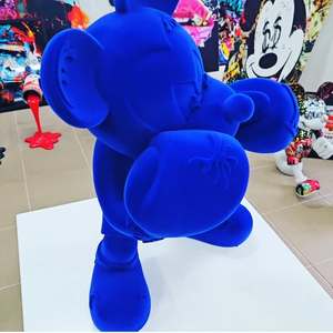 Tùy Chỉnh Chất Lượng Cao Nhựa Nghệ Thuật Bức Tượng Màu Hồng Đổ Xô Mickey Điêu Khắc Cuộc Sống Kích Thước Sáng Tạo Trang Trí Bức Tượng Cho Nhà - Product Image 4