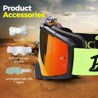 Lunettes de moto BAOLIDEN JRF002 ventilées, légères, résistantes aux chocs, système d'aération amélioré, protection UV400, réglables