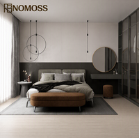 Ensemble de meubles de chambre coordonnés haut de gamme personnalisables : armoire, lit et coiffeuse pour projets de chambres parentales de luxe