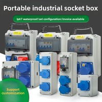 Boîte de distribution électrique industrielle OEM ABS étanche multi-prises prises combinées bande de prise facile d'accès acier industriel