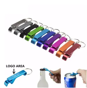 Tragbare 4 in 1 Tasche Bier Flasche Opener Schlüsselanhänger Opener Nach Metall Blank Dosenöffner