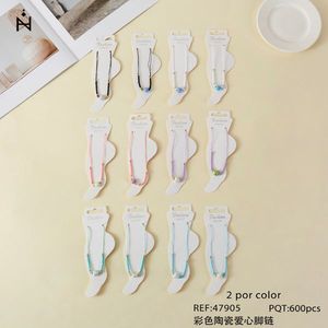 Cavigliera in Ceramica a Forma di Cuore Colorata, 2 Pezzi per Colore, Gioielli alla Moda per Donne - Product Image 2