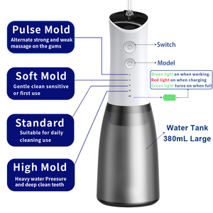 IPX7 không thấm nước 380ml sản phẩm chăm sóc răng miệng làm sạch waterflosser di động PIK nước <span class=keywords><strong>Flosser</strong></span> răng chọn Irrigator miệng Nha Khoa - Product Image 2