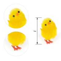 Vente directe du fabricant 5cm mignon poulet de Pâques animal en peluche décoration de la maison Simulation fête mur jouets