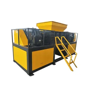 Double Axis Industrial Rubber Small Wood Pallet Scrap Tire Recycling Shredder for Sale PE/PP plastic