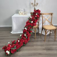 Chemin de table artificiel imperméable pour événements extérieurs, décoration de mariage, fournisseur d'usine en gros