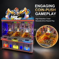 Machine de jeu d'arcade commerciale Super Miner à monnayeur, type grue à pinces pour poupées, cadeaux et bonbons, pour enfants, direct usine