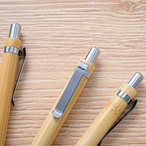Father's Day Gifts Custom 1mm Sustainable Writing Eco-Friendly Bamboo <b>Pens</b>, Wooden <b>Retractable</b> Ballpoint <b>Pen</b> - Product Image 2