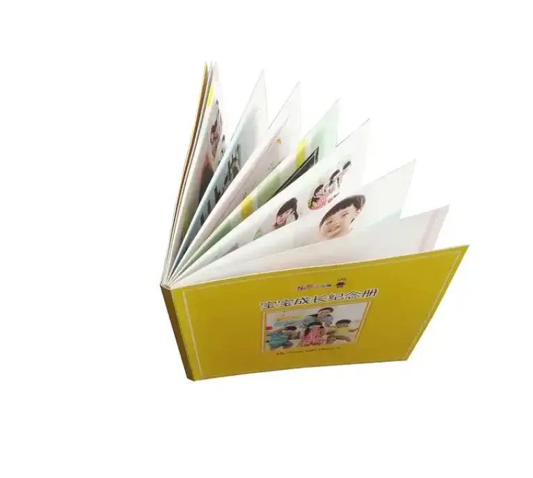 Libro di bordo fotografico per bambini laminato lucido di Design personalizzato stampato su carta e cartone