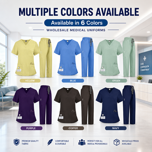 Tenues médicales à manches courtes de qualité supérieure, anti-humidité, extensibles, pour médecins et infirmières, idéales pour le personnel dentaire - Product Image 6