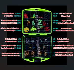 Kit <span class=keywords><strong>de</strong></span> pêche en gros : 24 accessoires <span class=keywords><strong>de</strong></span> pêche variés (hameçons, émerillons, stoppeurs <span class=keywords><strong>de</strong></span> coulée), boîte à outils et équipement - Product Image 2