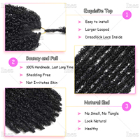 24 locks papillon 36 pouces Cheveux crochetés pré-bouclés Faux locks noirs synthétiques tresses pour femmes afro