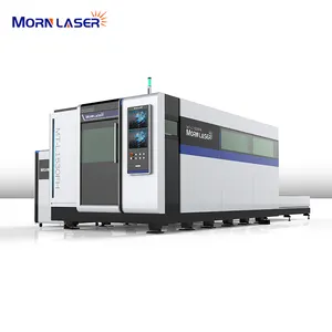MORN Fiber laser cutting machine sheet metal 2000*4000mm CNC double bed cover type metal cutting