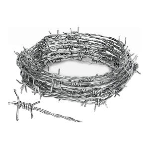 Bobina de alambre de púas galvanizado trenzado doble defensivo fuerte fácilmente ensamblado cerca de alambre de acero construcción protección de prisión - Product Image 1