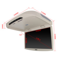 Monitor Plegable Android de 21.5 Pulgadas para Entretenimiento en Asientos Traseros de Automóviles y Autobuses, Monitor de Techo