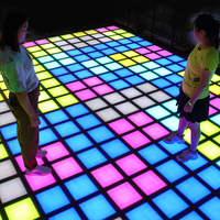 Prix d'usine, activer le jeu, lumière LED au sol, jeu interactif LED, danse, jeu de sol à grille de saut