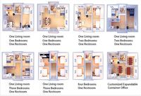 Maison conteneur extensible de 40 pieds, villas préfabriquées de luxe, maisons préfabriquées portables à structure en acier pour jardin, bureau, dortoir