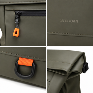 Mochila para Portátil con Cierre Enrollable, Impermeable, de Nailon, para Negocios, Viajes, Escuela, Gran Capacidad, Antirrobo, para Uso Diario - Product Image 5
