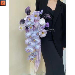 <span class=keywords><strong>Bouquet</strong></span> de <span class=keywords><strong>Mariage</strong></span> ZIKE en Cascade de Fleurs, Style Goutte d'Eau, pour Mariée, Photographie de <span class=keywords><strong>Mariage</strong></span>, Décoration Intérieure - Product Image 6