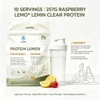 Proteína en Polvo Transparente OEM, Sabor Personalizado, 20g de Proteína por Porción con Colágeno y Enzimas, Sin Azúcar, para el Mercado de Fitness y Belleza
