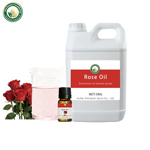 Huile de rose 100% naturelle à base d'extraits végétaux, idéale pour l'aromathérapie, les parfums et les toniques faciaux. Prise en charge de la personnalisation en vrac, OEM et vente en gros. - Product Image 1