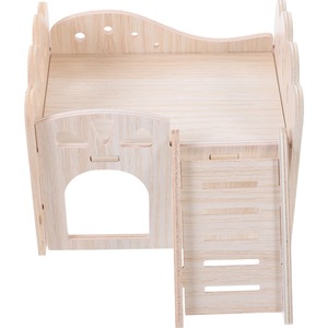 Maison en bois pour petits animaux : Lit pour hamster, lapin – Idéal pour dormir et se reposer en hiver – Mobilier pour animaux de compagnie - Product Image 3