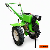 Motocultor Diésel de Gran Potencia de Transmisión Directa Marca YKX con PTO de Doble Velocidad y Kit de Herramientas, 8 Velocidades para Uso Comercial en Granjas, Directo de Fábrica
