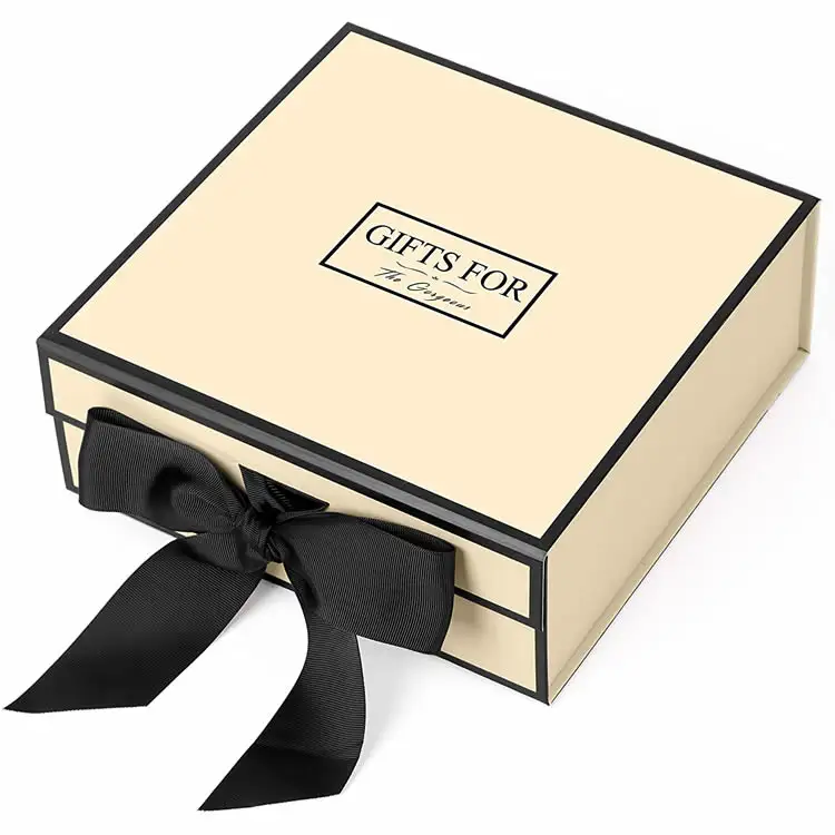 صندوق هدايا قابل للطي بشعار مصمم خصيصًا صندوق هدايا كبير مستطيل مزود بأغطية وإغلاق مغناطيسي