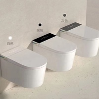 Desain Modern porselen gantung dinding Toilet pintar lantai terpasang cerdas Toilet otomatis Wc satu bagian Toilet