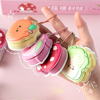 Mini notes autocollantes en silicone mignonnes et douces, portables, anti-stress, avec chaîne