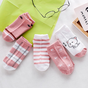 Vớ nữ ngọt ngào hoạt hình vớ mèo dễ thương mùa xuân hè đa năng mèo may mắn nữ sinh vớ Hồng loạt phong cách Đại Học - Product Image 5