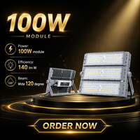 Module LED pour éclairage de tunnel 100W, indice de protection IP65, certifié CE UE, pour chantiers de construction, terrains de sport et gymnases, projecteur extérieur