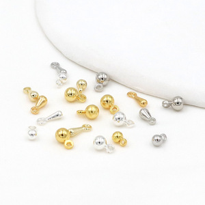 Teardrop Pendant Round Pendant 18K Gold Plated <b>Copper</b> Jewelry Findings For Necklace Making DIY <b>Bracelet</b> Components D98 - Product Image 2