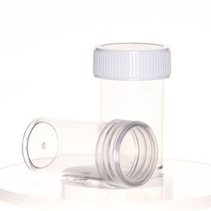 10g 15g gros cylindre Transparent bas <span class=keywords><strong>prix</strong></span> rayures verticales bouchon à vis personnalisé <span class=keywords><strong>vide</strong></span> pot de poudre à ongles - Product Image 1