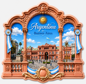 Nuevo Imán de Resina para Refrigerador con Diseño de Marco Arqueado 3D, Recuerdo de <span class=keywords><strong>la</strong></span> Atracción Turística del Cementerio <span class=keywords><strong>Recoleta</strong></span> de Argentina - Product Image 6