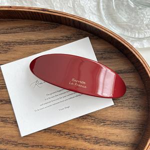 Pince à cheveux ovale en acétate style français 10 cm pour femme, idéale pour les fêtes et le quotidien - Product Image 5