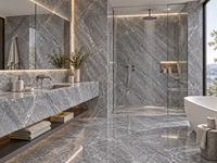 Dalles de marbre gris fantôme en pierre naturelle pour tables d'appoint, îlots de cuisine, panneaux muraux, plateaux de douche, carreaux de sol et meubles de salle de bain